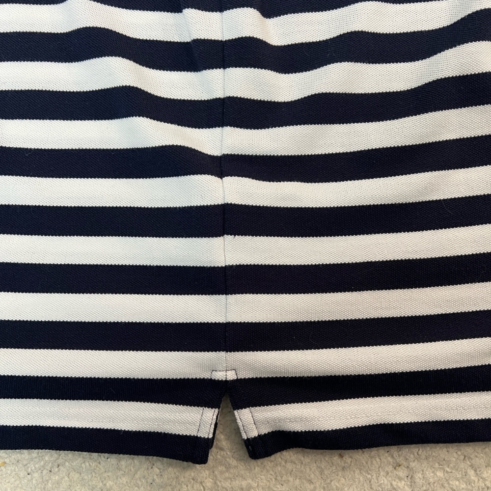 Cabin Creek Navy & White Striped Sleeveless V-Neck Top Size Large 12/14 - Picture 7 of 8